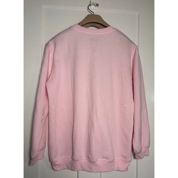 WICKED Pink Crewneck Sweatshirt Pink Bubble Stars Size LARGE - Picture 2 of 10